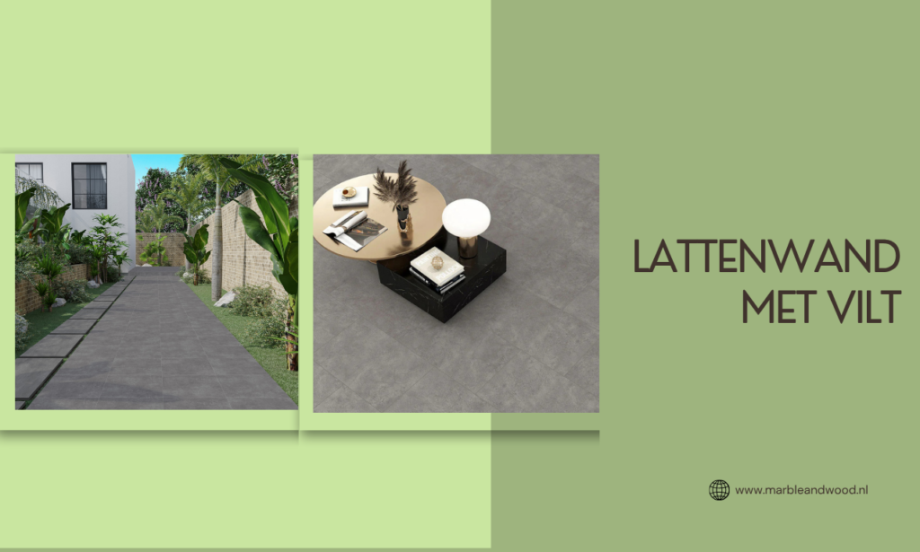 Lattenwand met vilt
